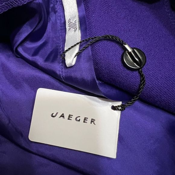 Vintage Royal Purple Wool Fit & Flare Midi Skirt Fully Lined Sz 18 NWT - Picture 6 of 10